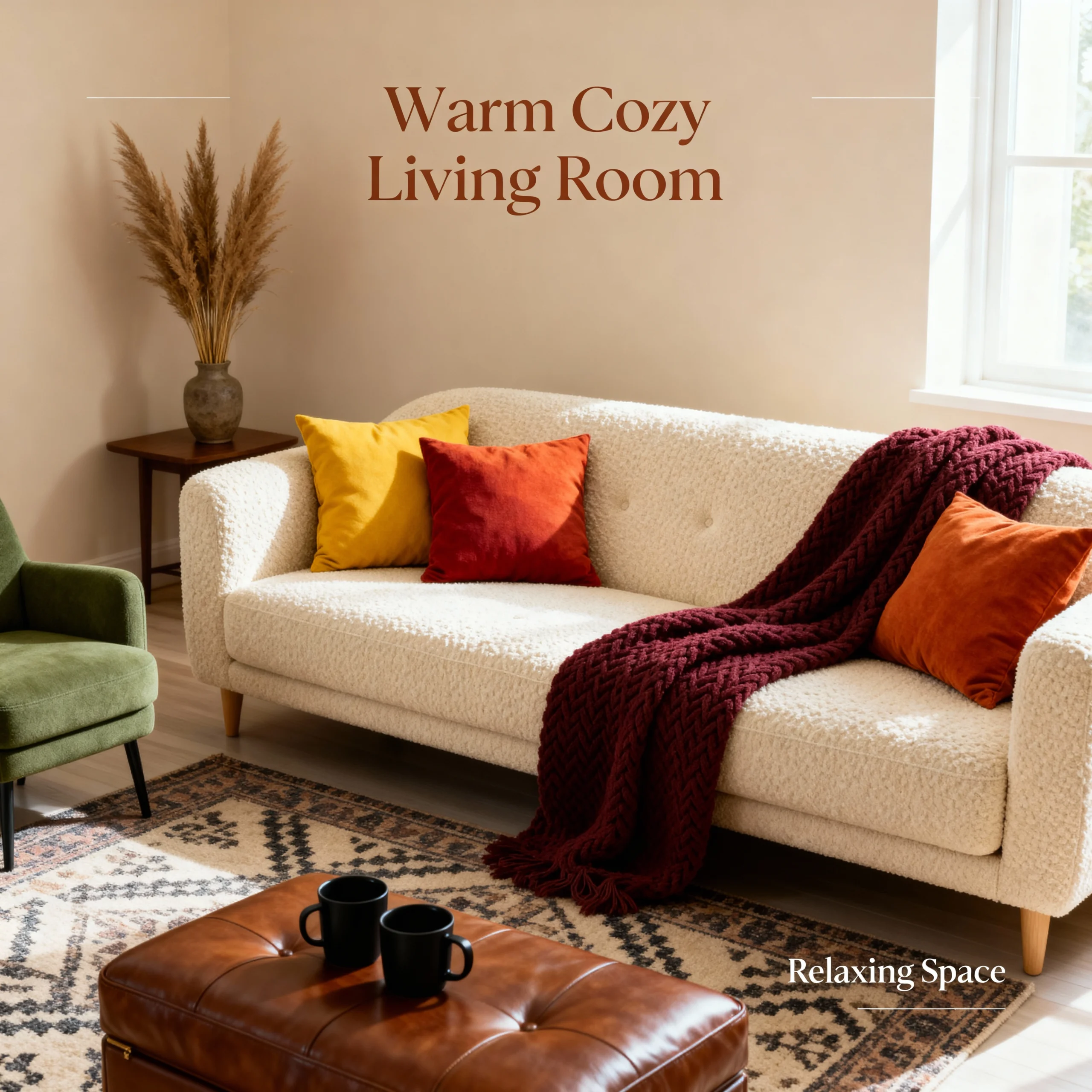 Comfy Cozy Living Room with Layered Textiles