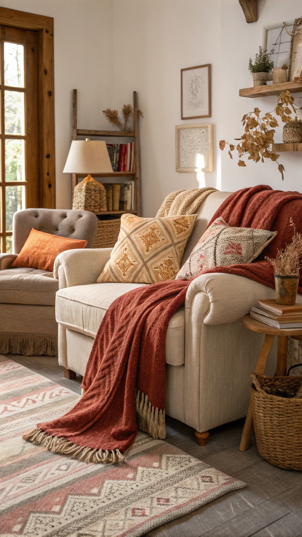 Comfy Cozy Living Room with Layered Textiles