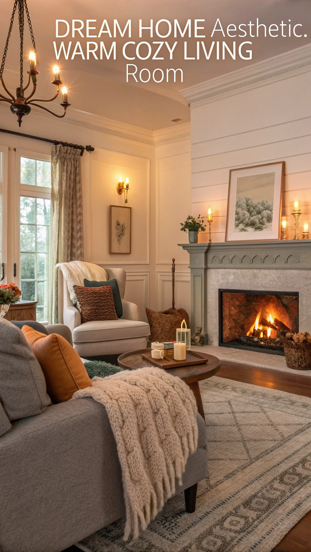 Dream Home Aesthetic Warm Cozy Living Room