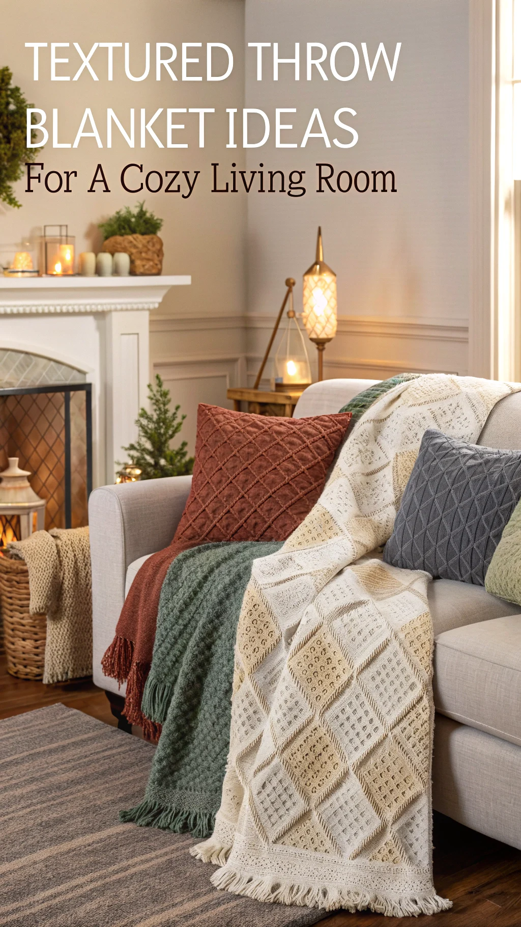 Textured Throw Blanket Ideas for a Cozy Living Room