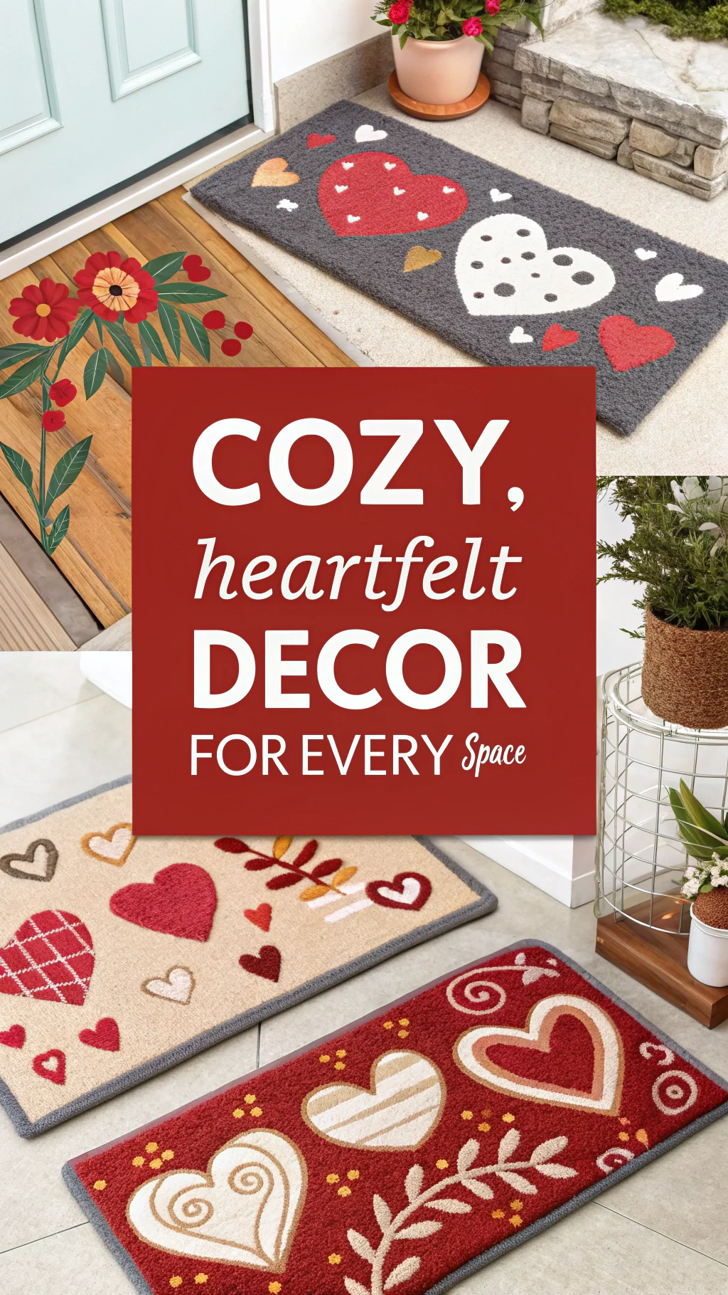 Valentines Day Bathroom & Entrance Mats Cozy, Heartfelt Decor for Every Space