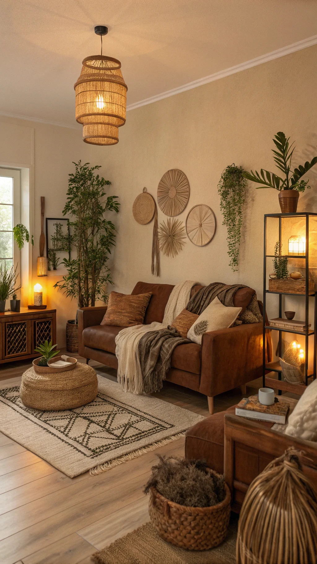 Warm Cozy Living Room Brown and Earth Tones