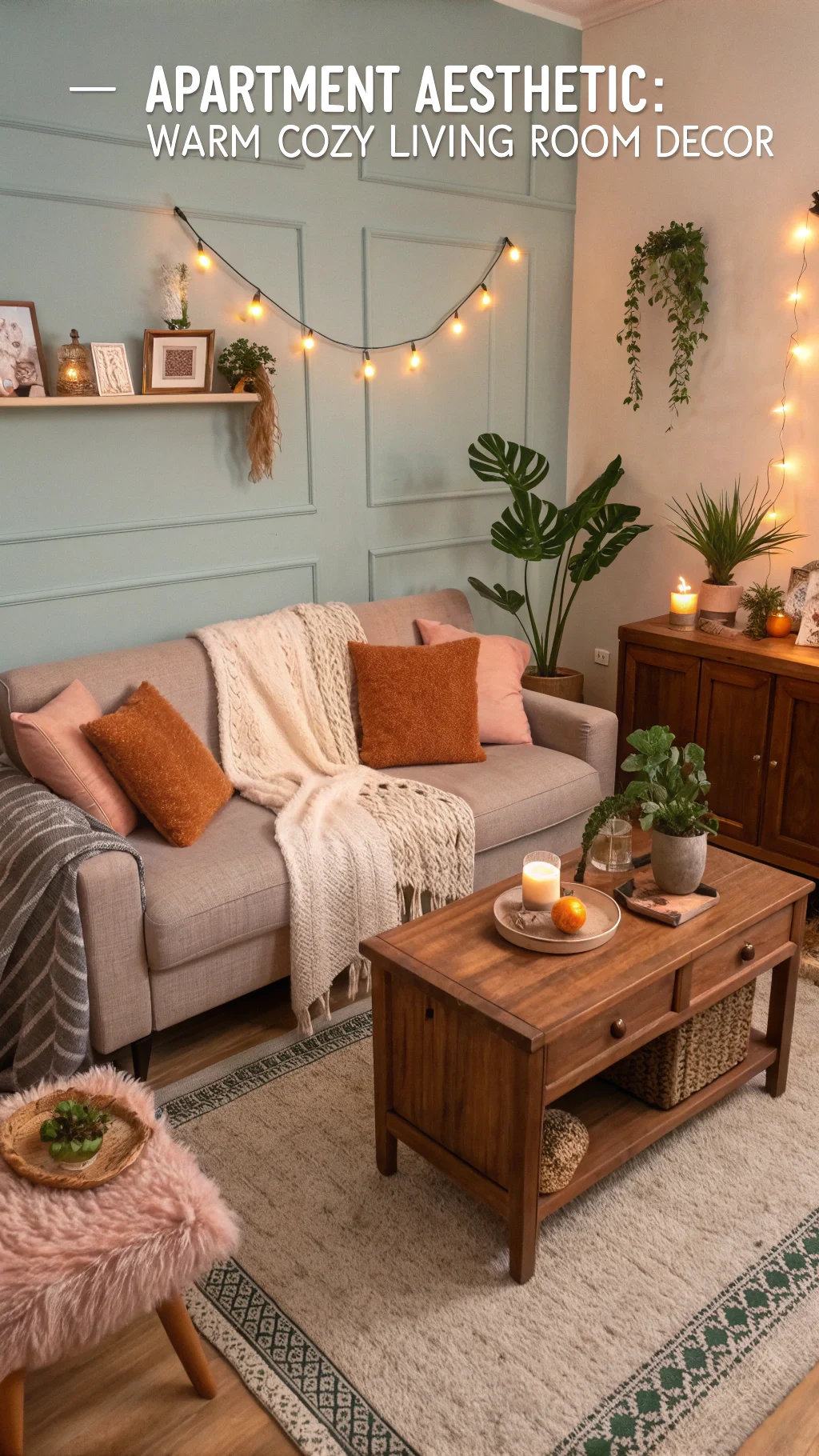 Apartment Aesthetic: Warm Cozy Living Room Decor