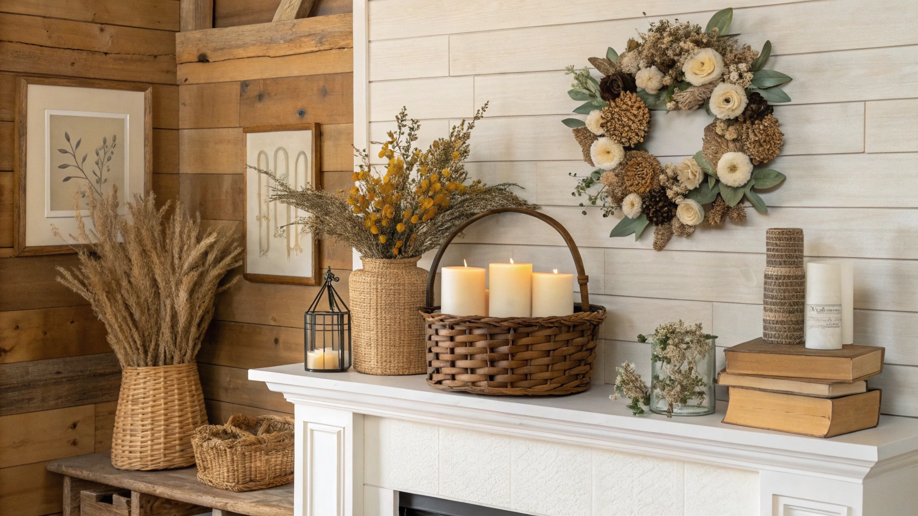 12 Cozy Farmhouse Mantle Decor Ideas for a Warm and Inviting Look