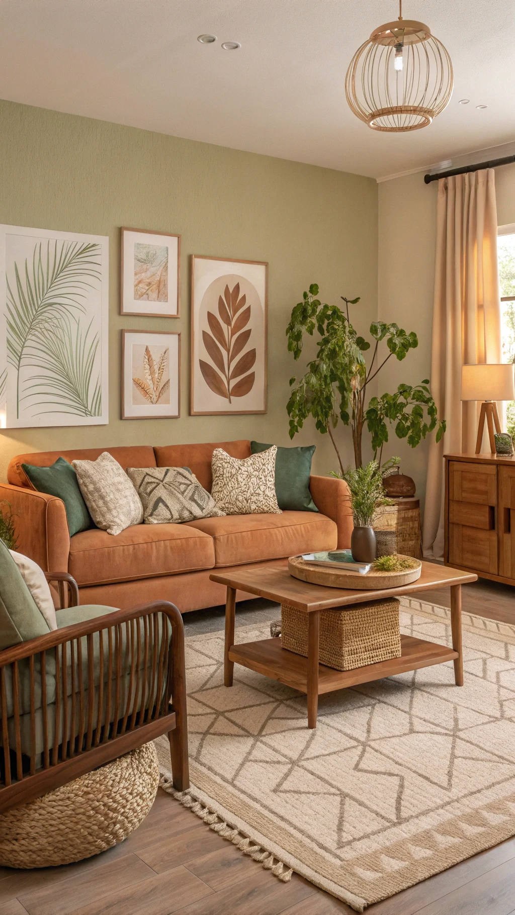 Warm Neutral Living Room Earth Tones