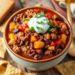 Savory Ground Beef Crockpot Chili Recipe