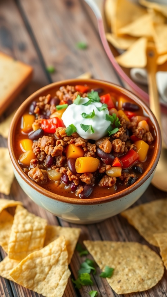 Savory Ground Beef Crockpot Chili Recipe