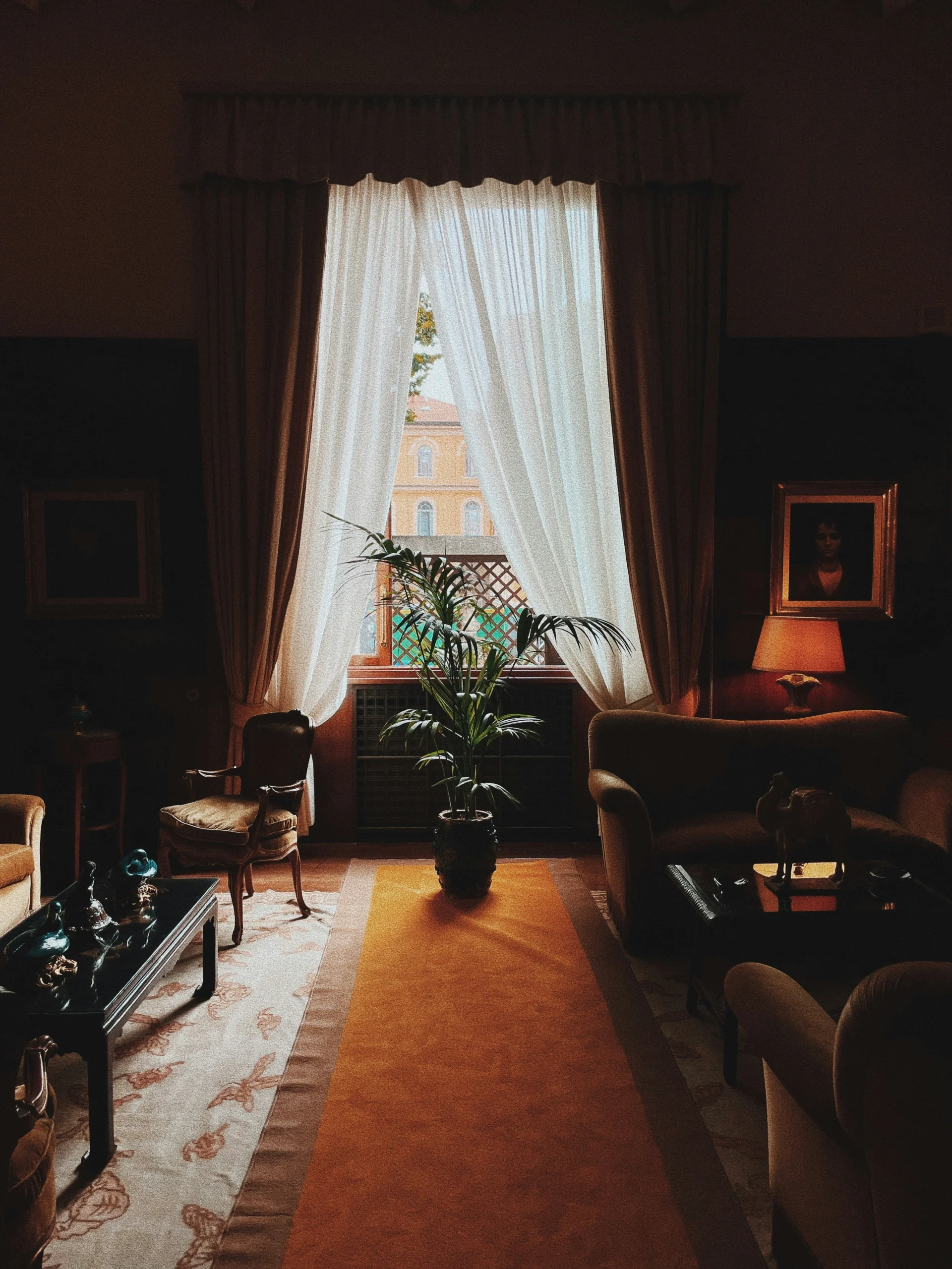 Living Room With Character Cottagecore Meets Moody Mid Century