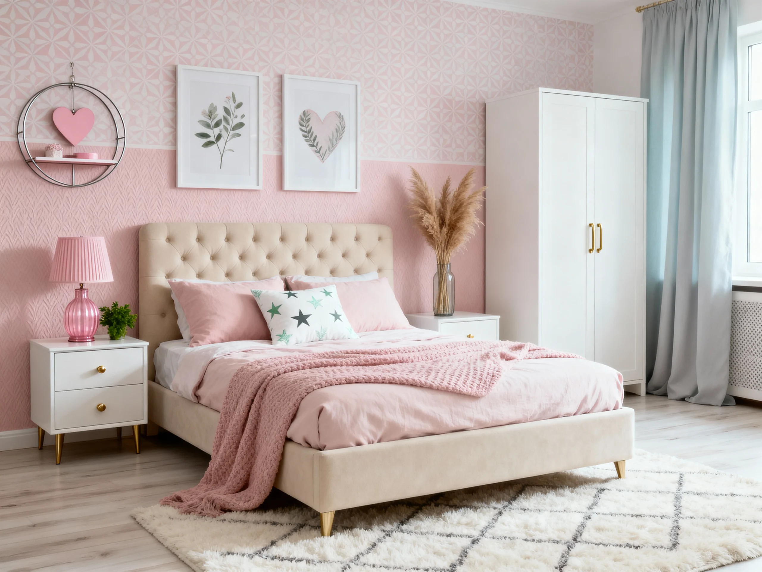 Pink Green Beige Bedroom Mixing Pastels For A Charming Aesthetic