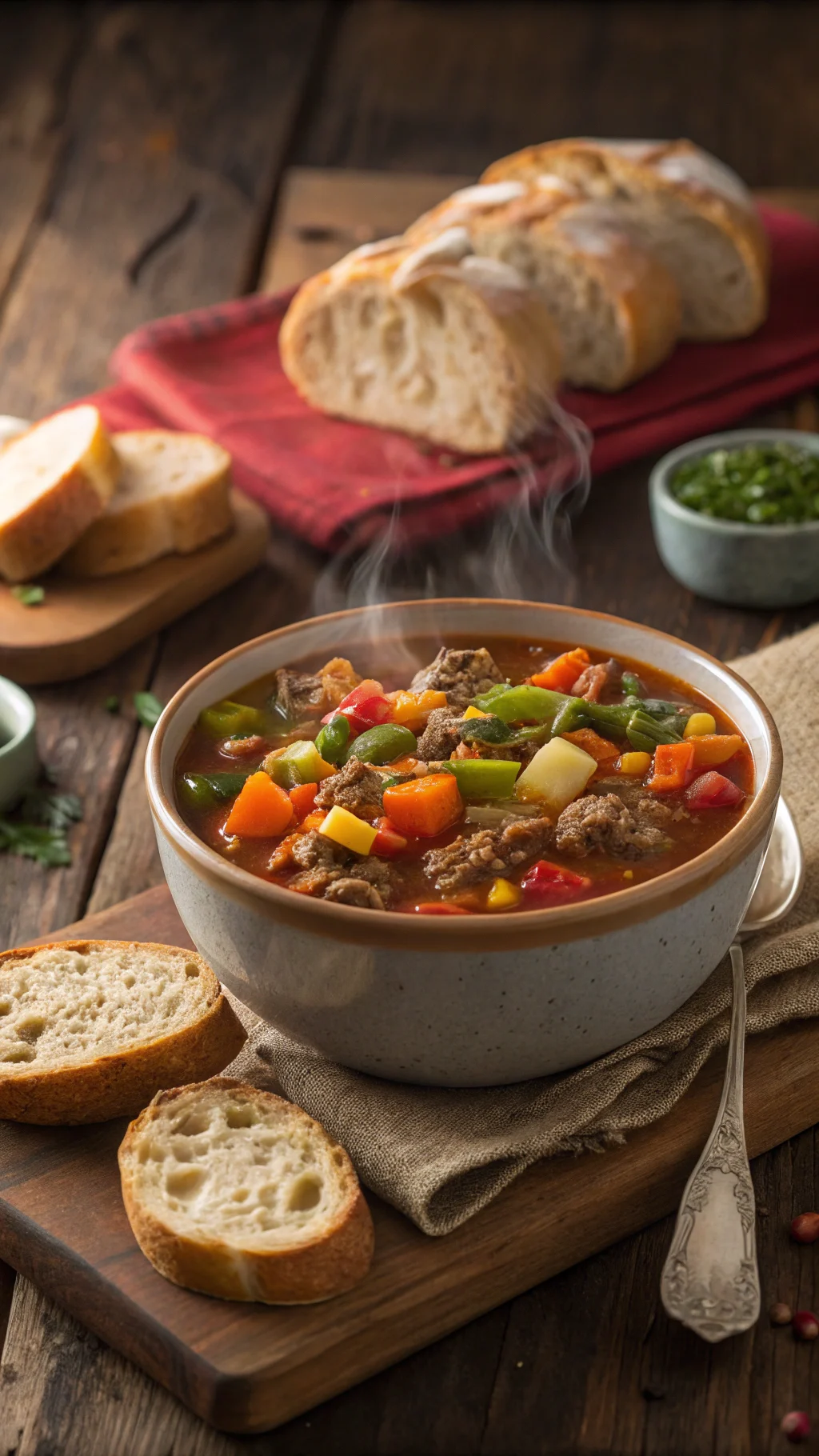 Savory Ground Beef and Vegetable Soup Recipe