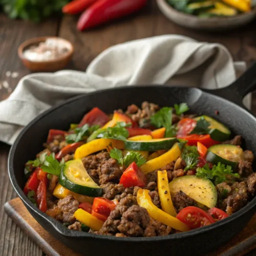 Low Carb Ground Beef Skillet