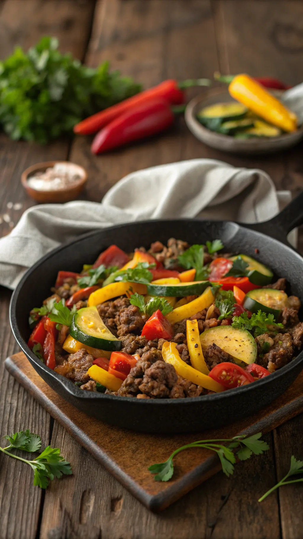 Low Carb Ground Beef Skillet