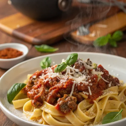 Savory Ground Beef and Tomato Pasta Recipe