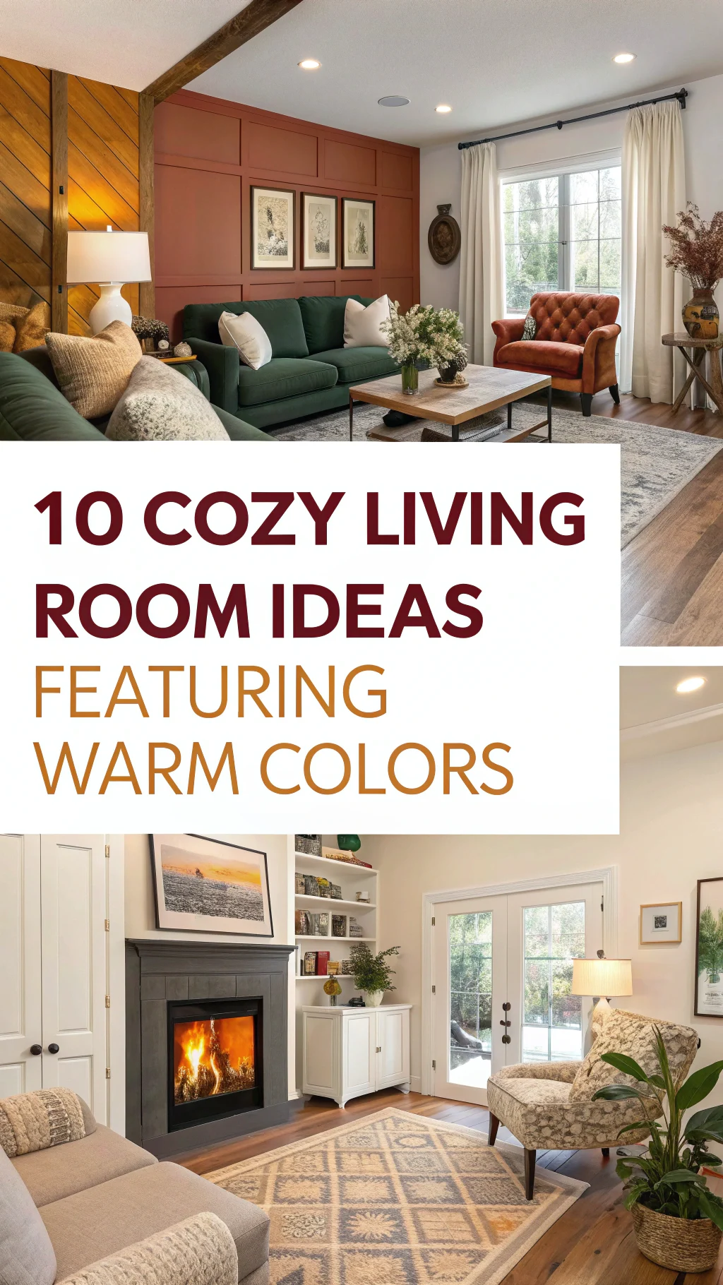 10 Cozy Living Room Ideas Featuring Warm Colors