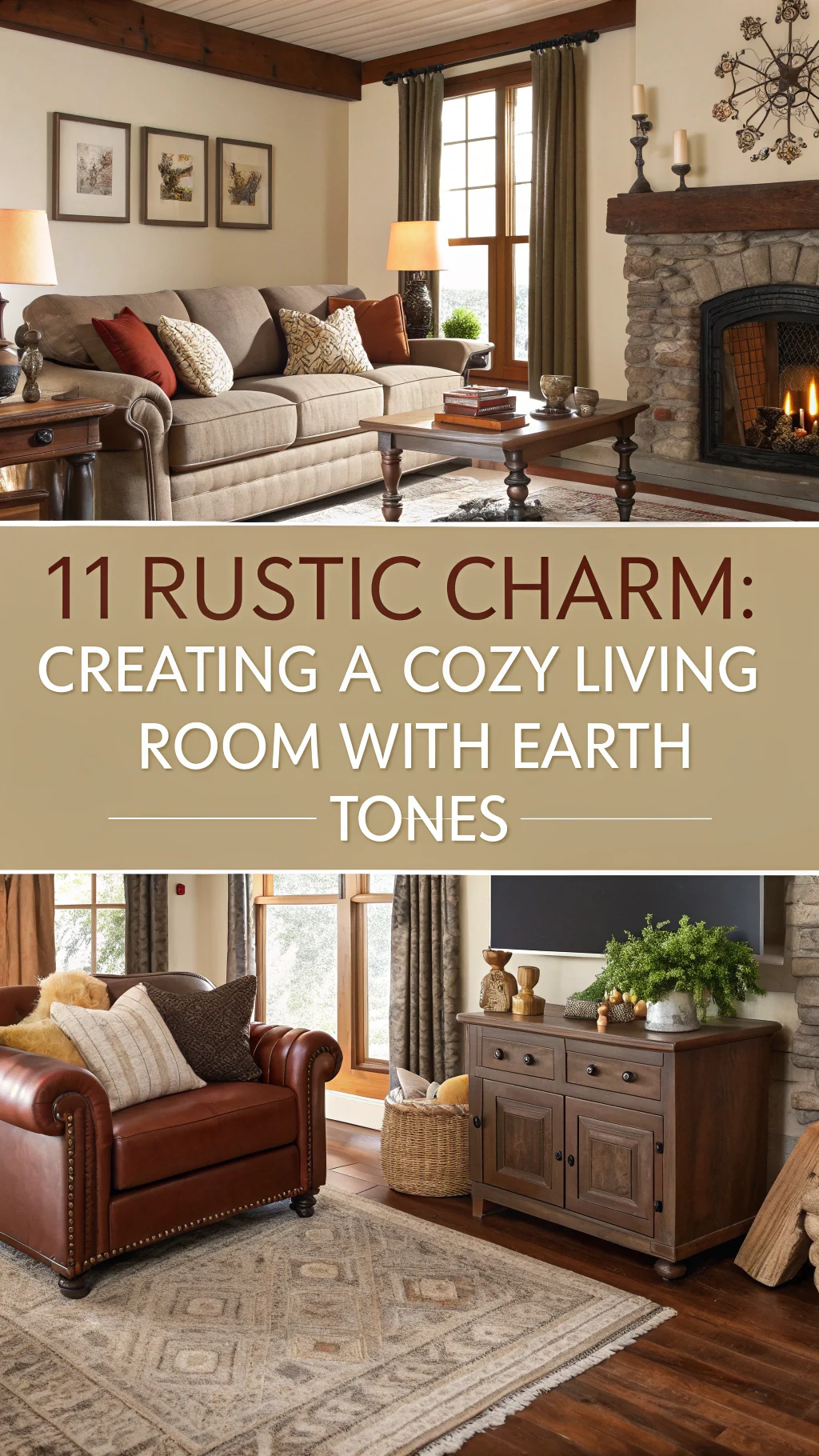 11 Rustic Charm: Creating A Cozy Living Room With Earth Tones