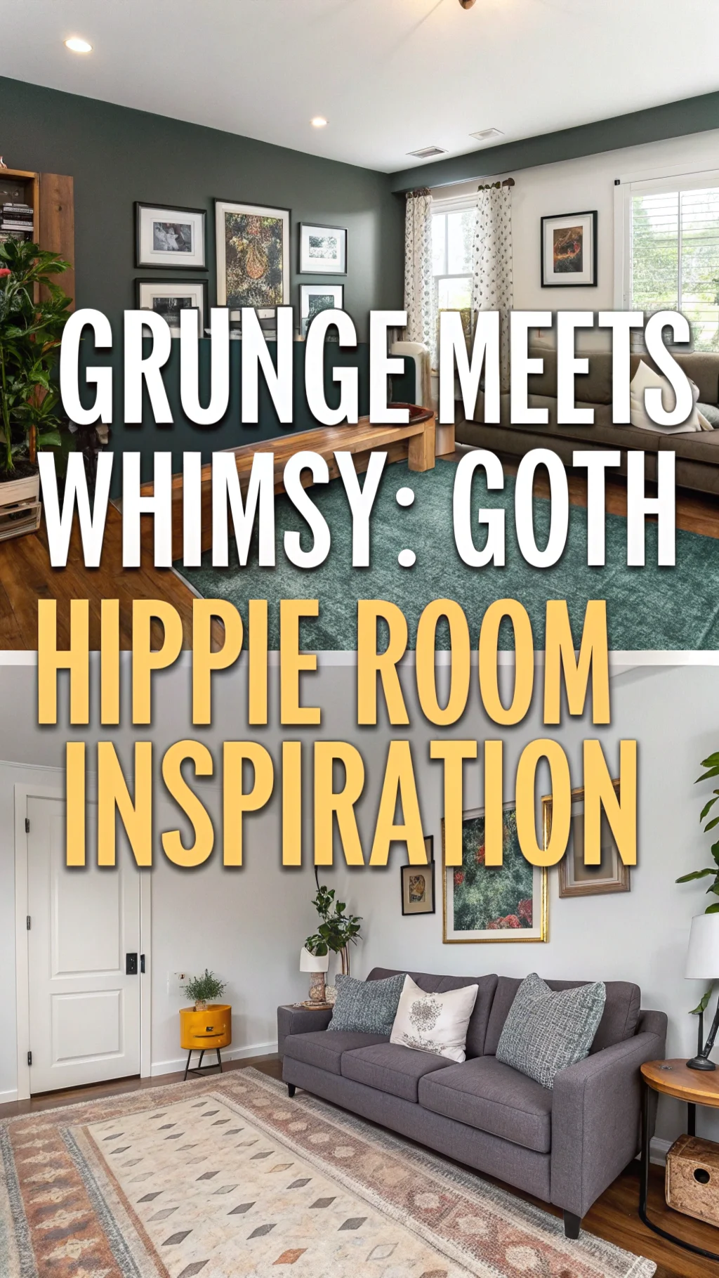 Grunge Meets Whimsy: Goth Hippie Room Inspiration