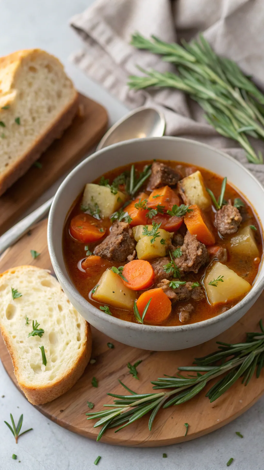 Slow-Cooked Ground Beef and Vegetable Stew