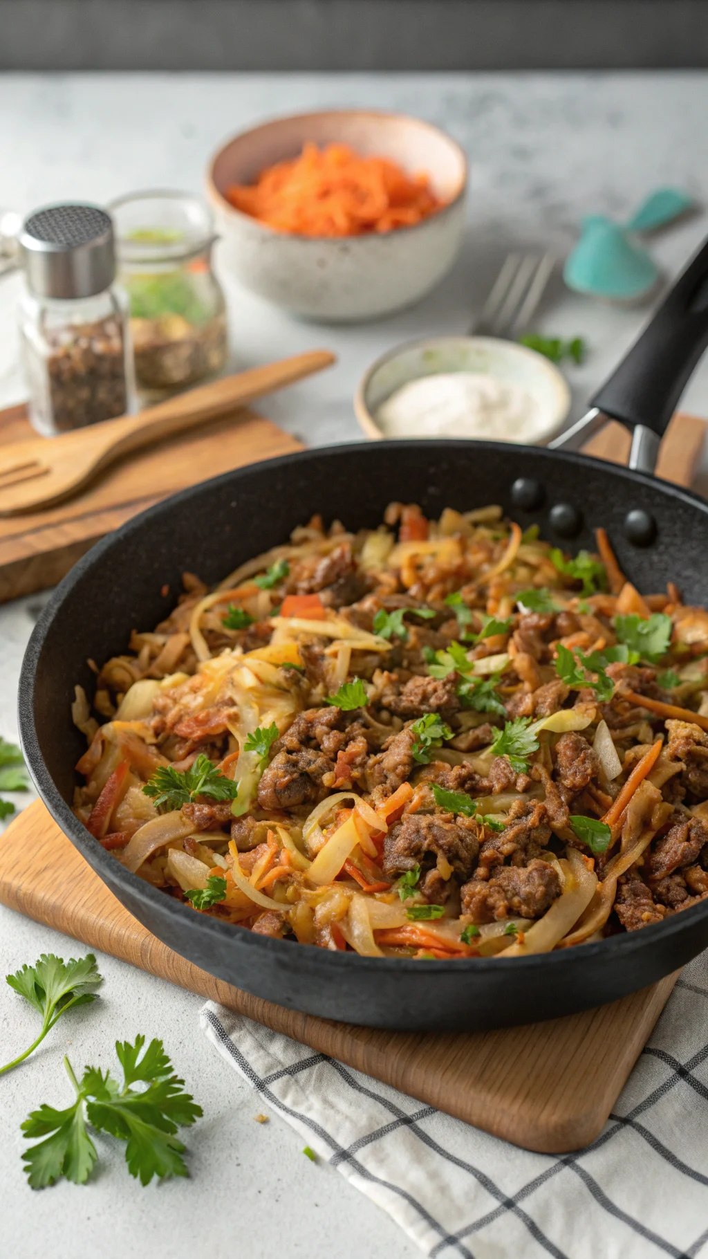 Savory Cabbage and Ground Beef Skillet Recipe