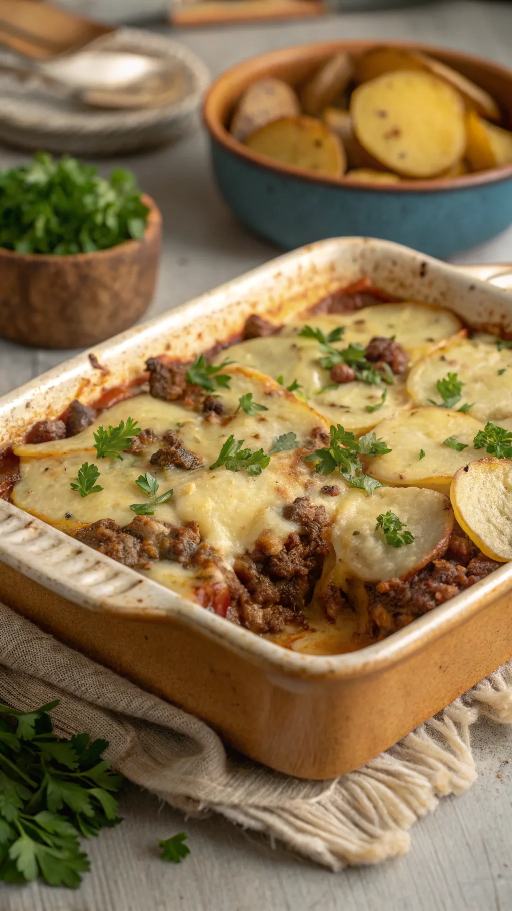 Ground Beef And Potato Casserole