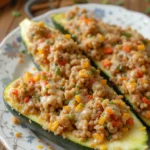 Stuffed Zucchini Boats with Savory Filling Recipe