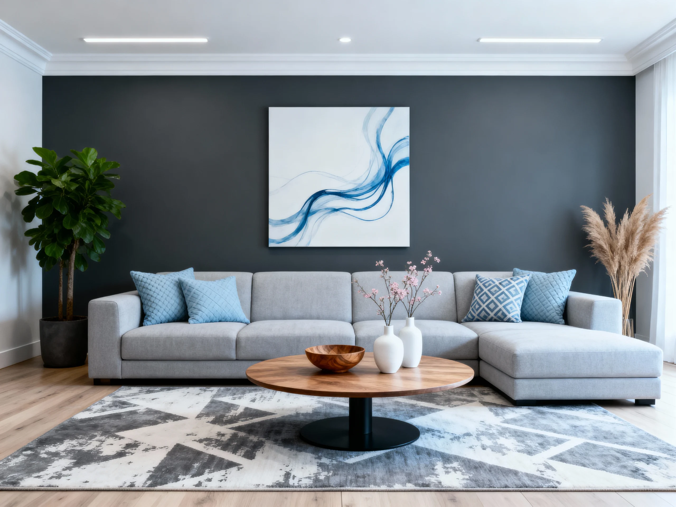 What Color to Pair with Grey in a Living Room