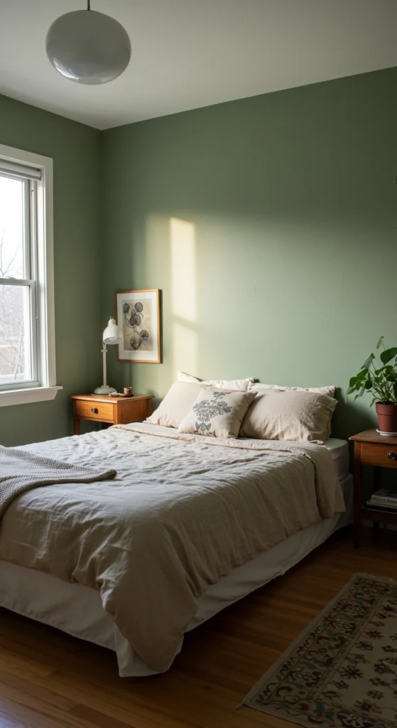 Green Bedroom on a Budget