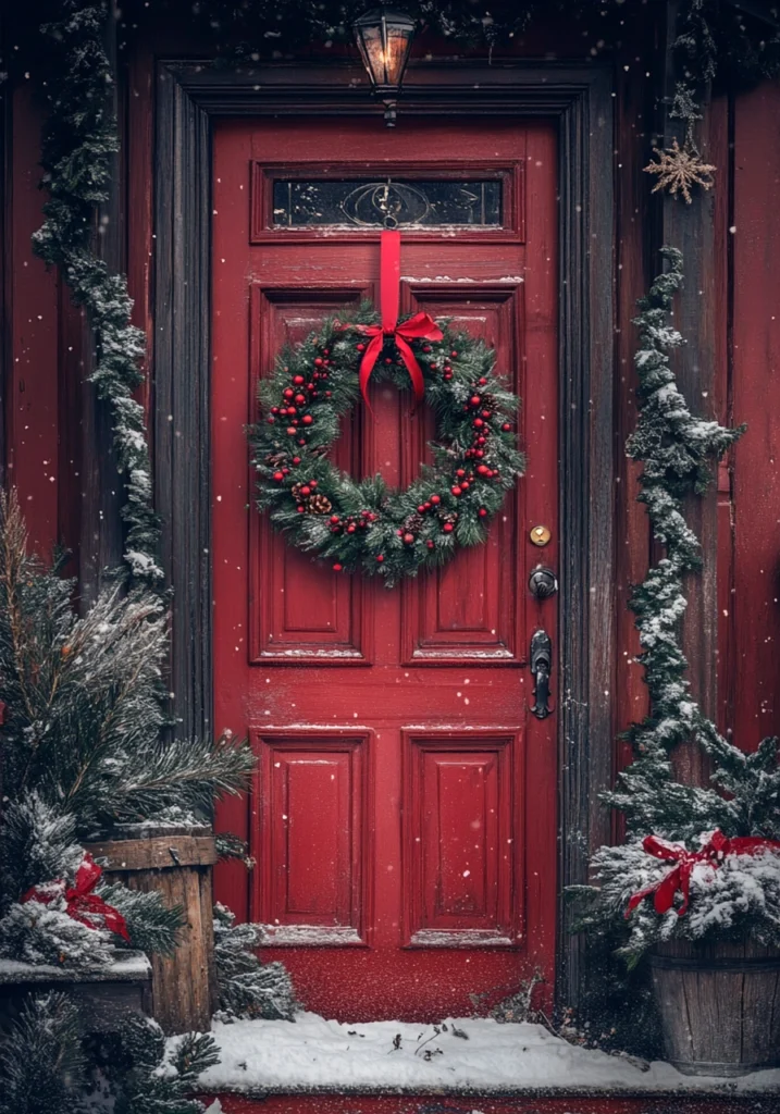 Warm & Festive 15 Cozy Christmas Door Decorations