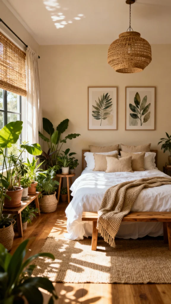 Boho Bedroom with Japandi Style