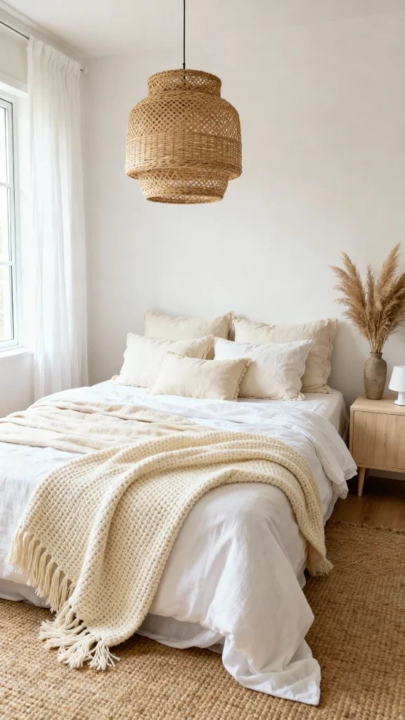 Boho Bedroom with Japandi Style