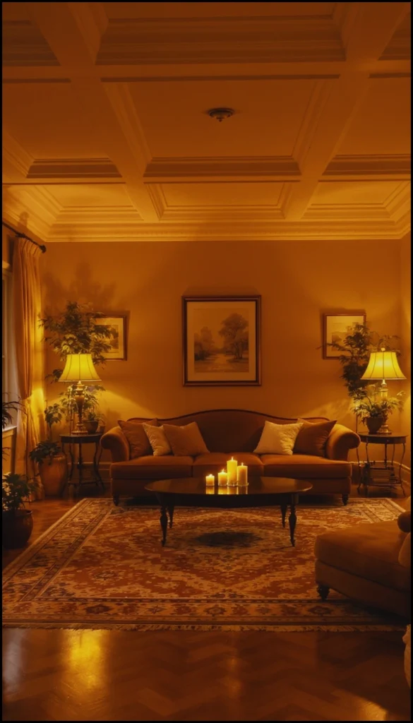 Warm Living Room Styling