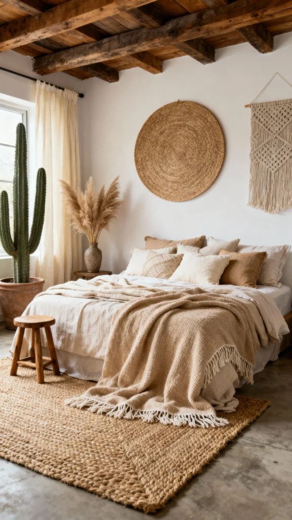 Boho Bedroom with Japandi Style