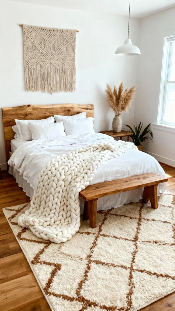 Boho Bedroom with Japandi Style