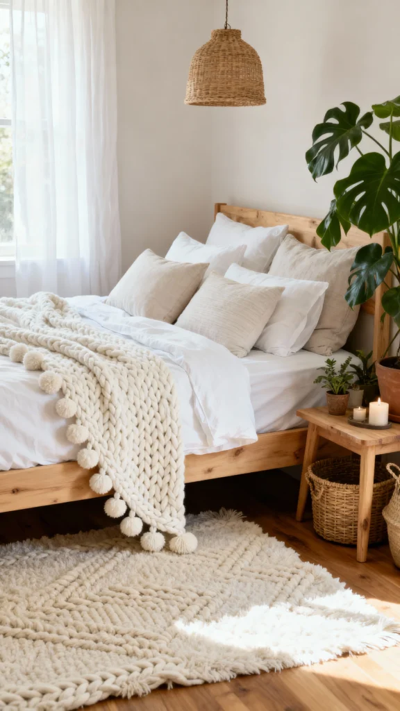 Boho Bedroom with Japandi Style