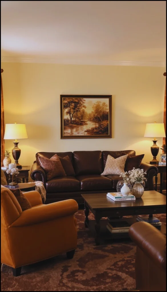 Warm Living Room Styling