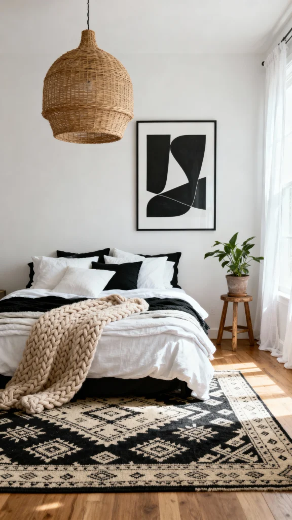 Boho Bedroom with Japandi Style