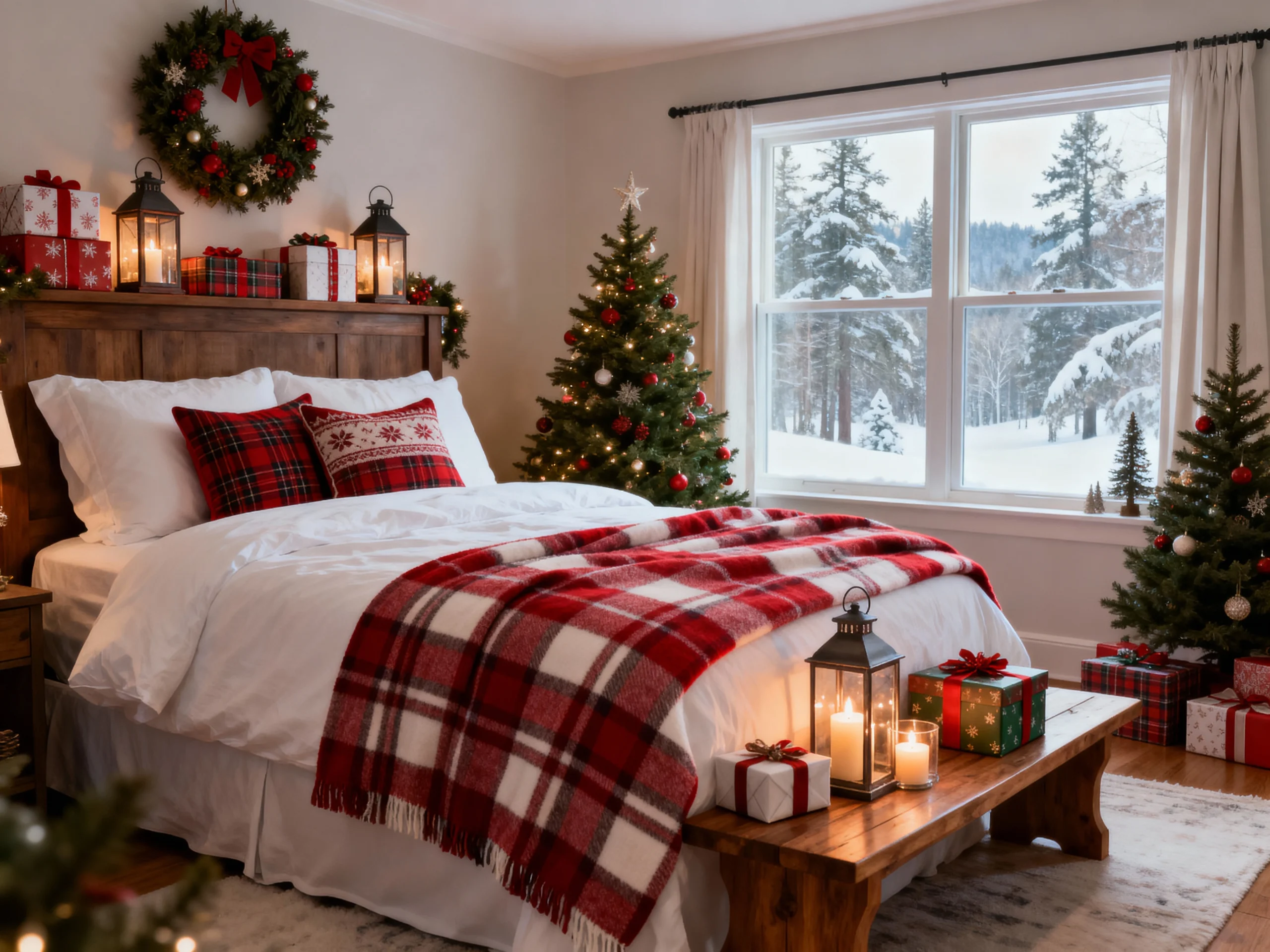 Aesthetic Xmas Bedroom Decor Ideas