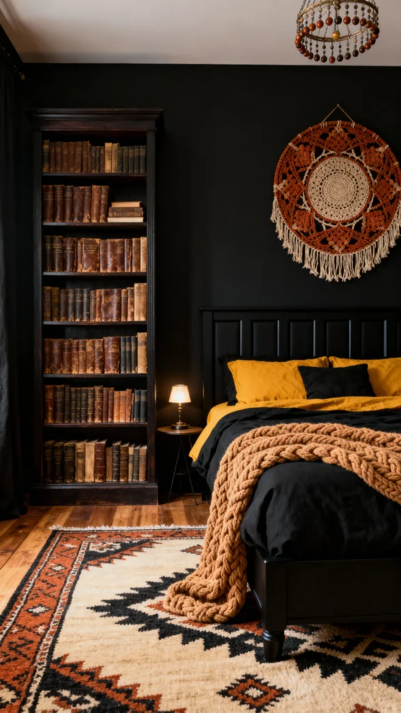 Black Boho Bedroom Ideas