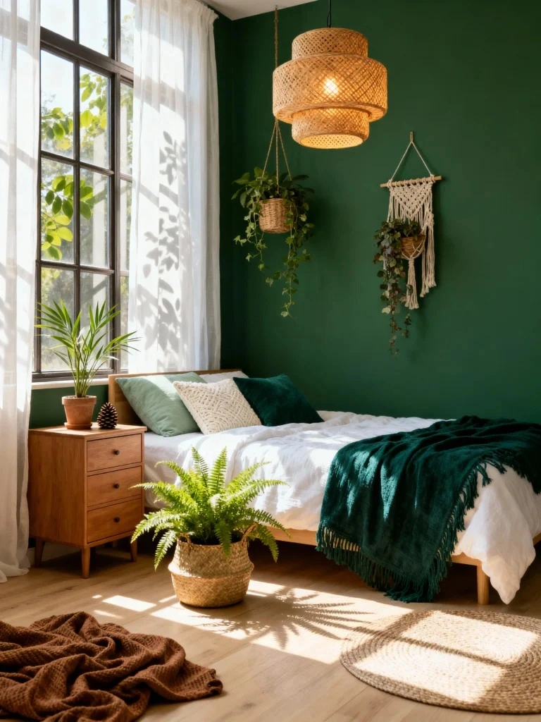 Green Boho Bedroom Ideas