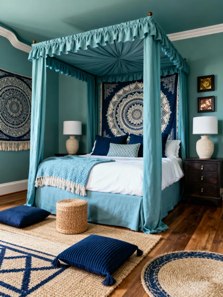 Dreamy Blues 10 Boho Bedroom Ideas You’ll Love