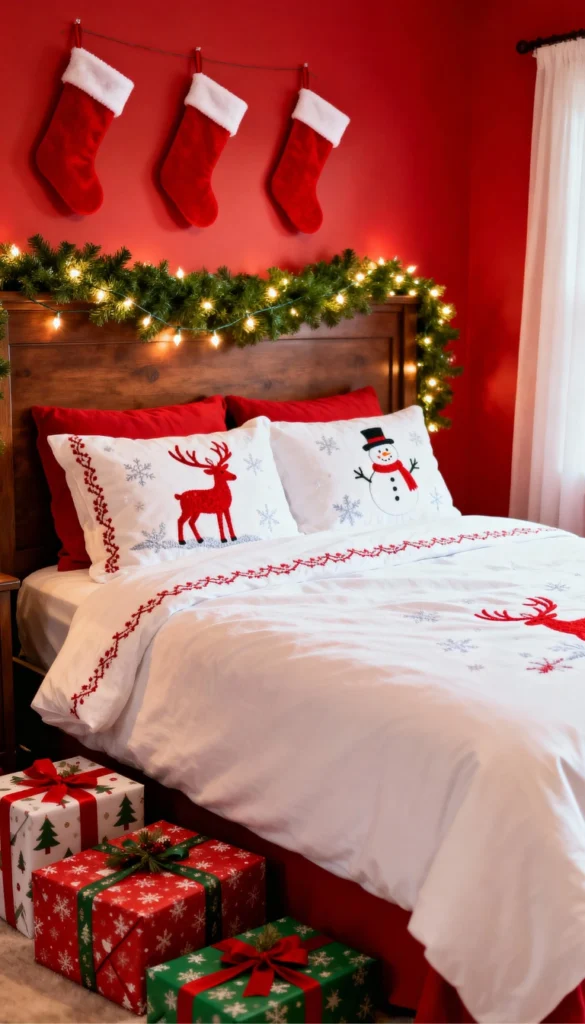 12 Warm Christmas Bedroom Makeover