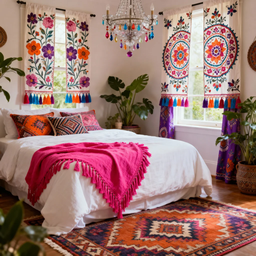 12 Boho Bedroom Curtain Ideas to Add Soft, Dreamy Vibes
