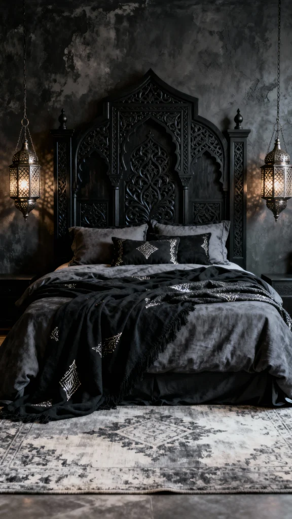 Black Boho Bedroom Ideas