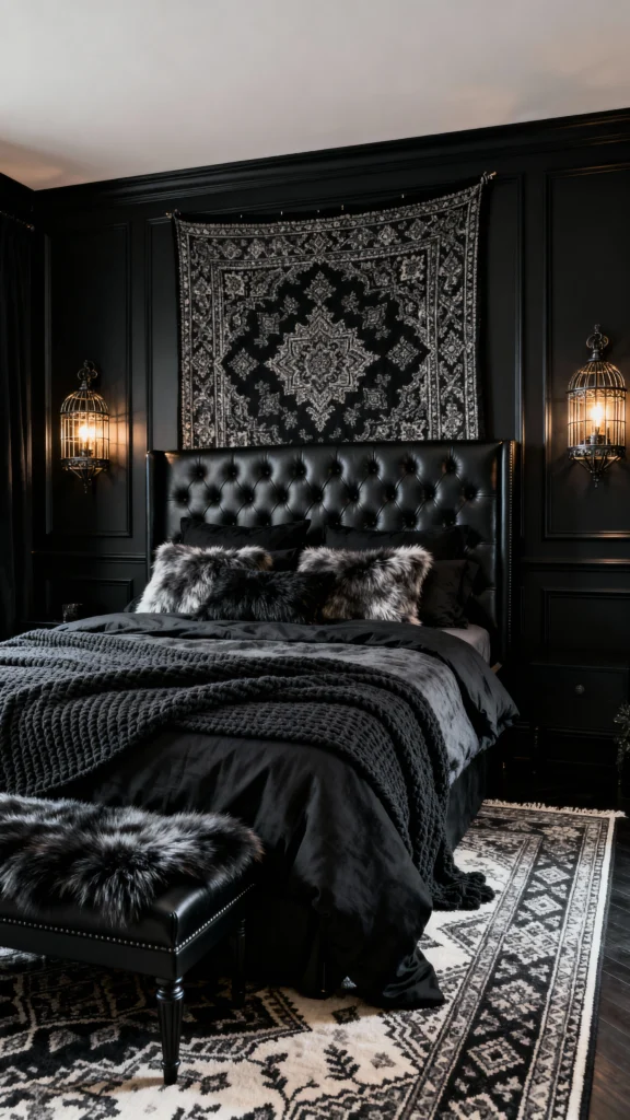 Black Boho Bedroom Ideas