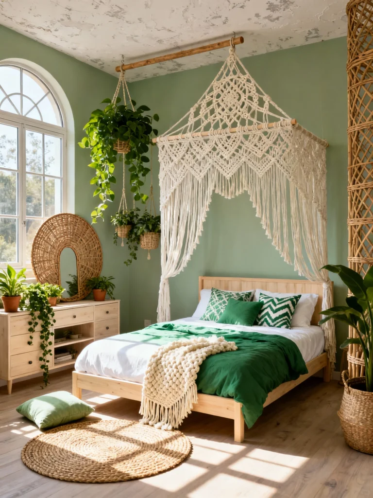 Serene Green Boho Bedroom Ideas Your Ultimate Sanctuary Awaits!