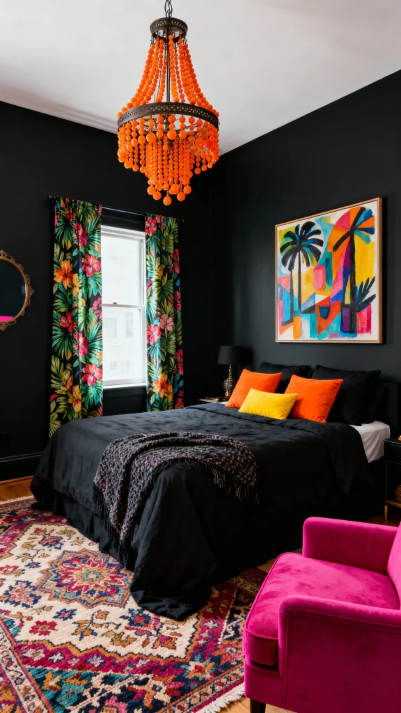 Black Boho Bedroom Ideas