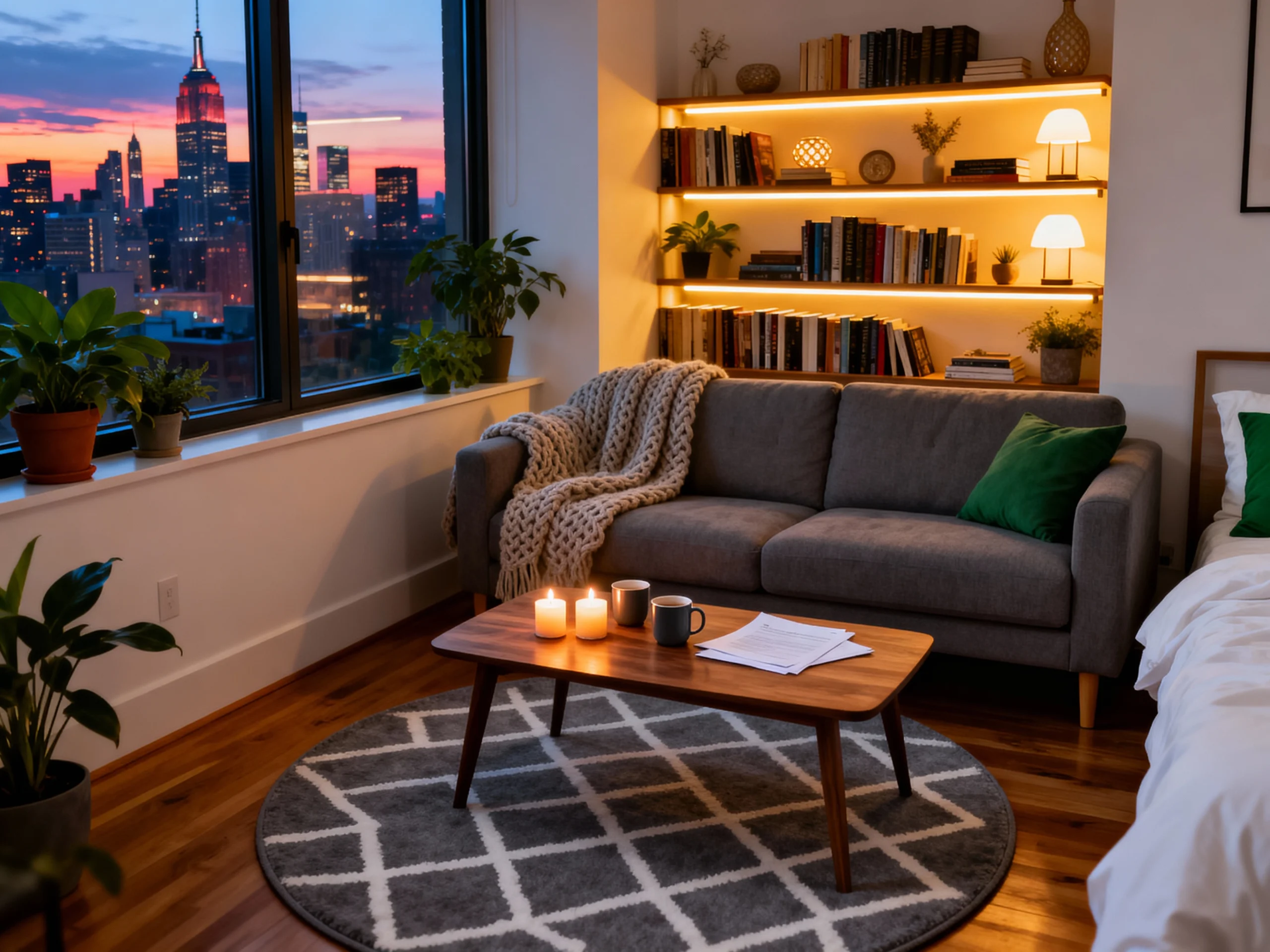 How To make A small bedroom Feel Warm