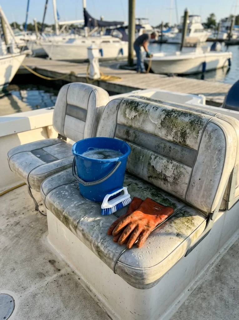 How to remove mold and mildew from boat seats