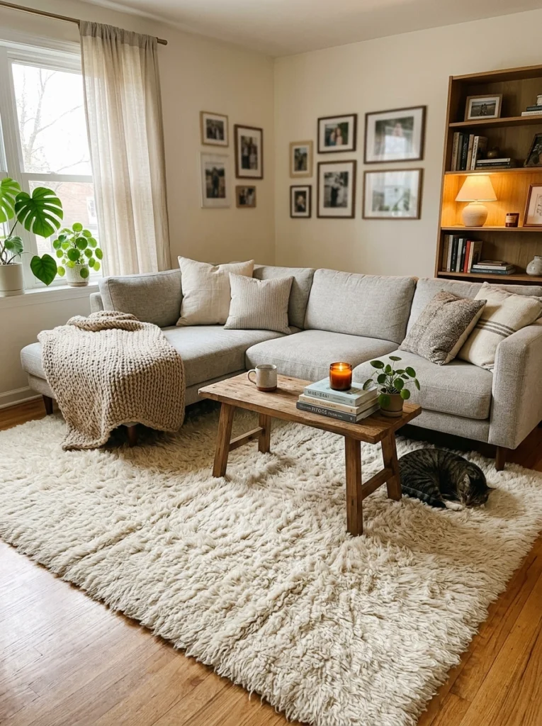 13 Living Room Fluffy Rug Styling Ideas You’ll Love
