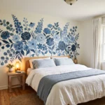 bedroom wall painting ideas flowers