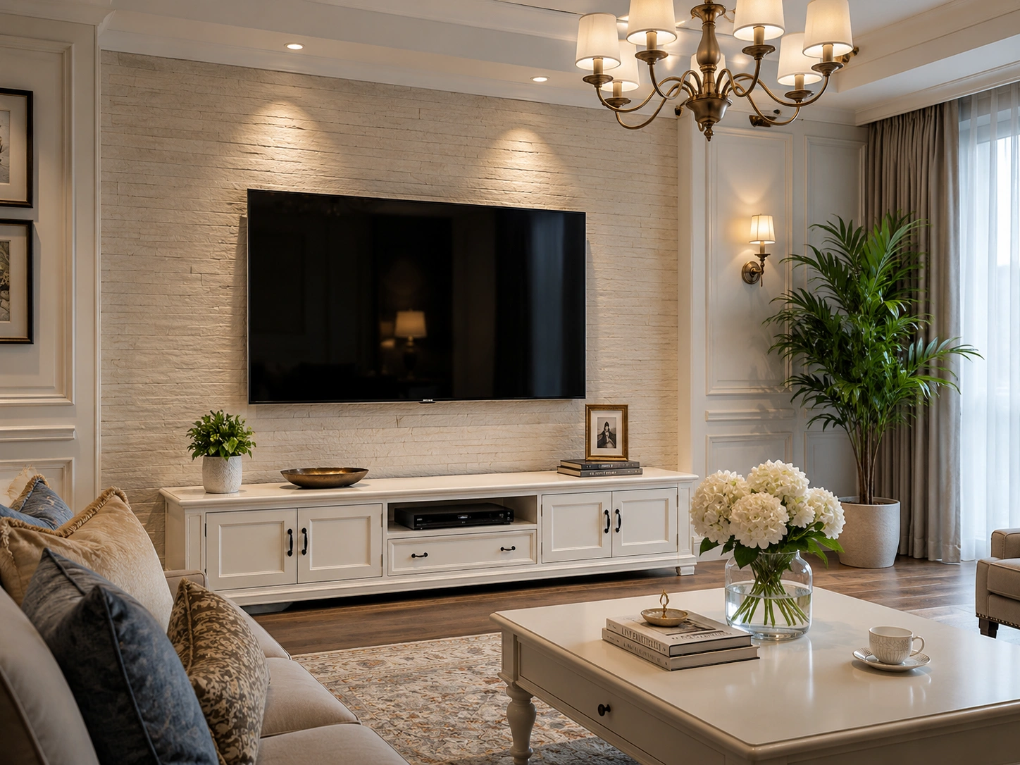 Modern TV Wall Design with LED Lighting Minimalist Living Room Inspiration